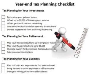 year end tax planning checklist