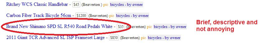 How to Sell your Stuff Good Headlines