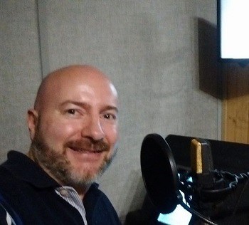 recording an audiobook in the studio
