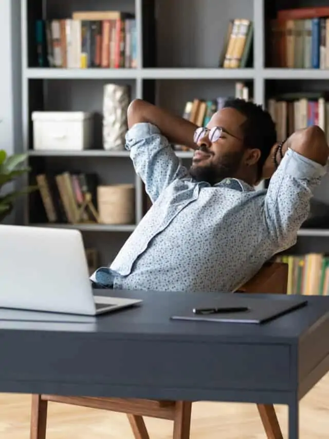 african american man investing stress free