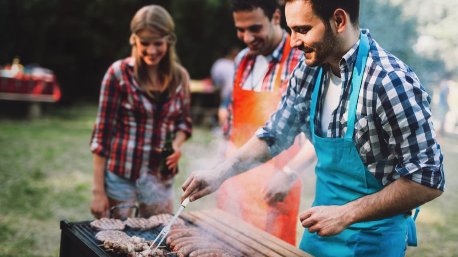 Man doing barbecue