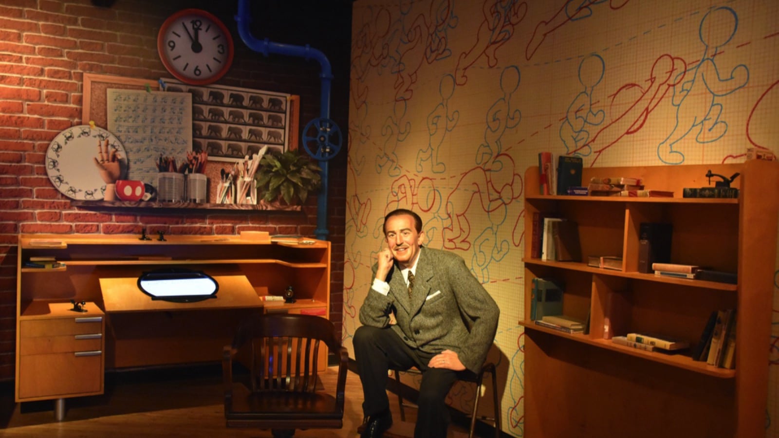 ORLANDO, FL – NOV 24: Walt Disney at Madame Tussauds Wax Museum in Orlando, Florida, on Nov 24, 2019. It displays waxworks of historical figures, film and TV characters and sports personalities.